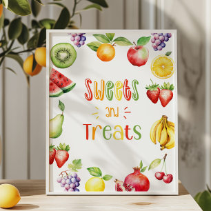 Sweets ans treats fruits Two-tti frutti birthday  Poster