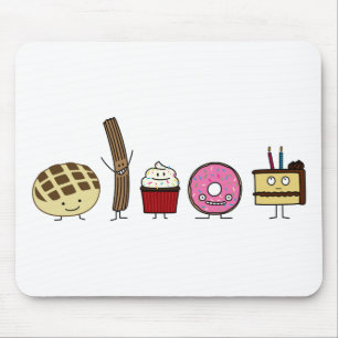Sweets bread pan dulce churro doughnut cake mouse mat