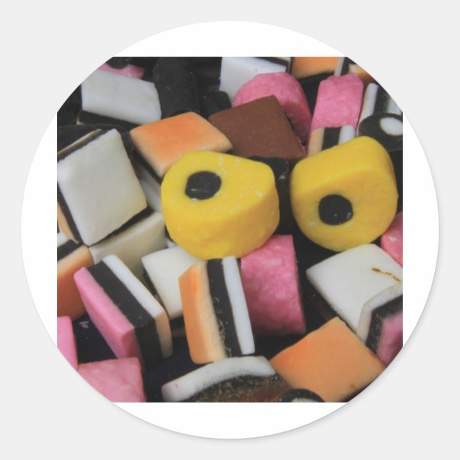 Sweets Candy Classic Round Sticker (Front)