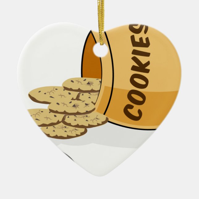 Sweets Dessert Food Cookie Jar Chocolate Ceramic Tree Decoration (Front)