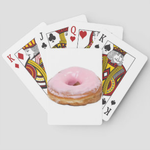 Sweets Dessert Food Pink Frosted Doughnut Playing Cards