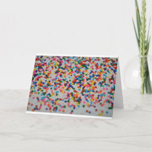 Sweets Dessert Rainbow Pattern Cake Cupcake Art Card