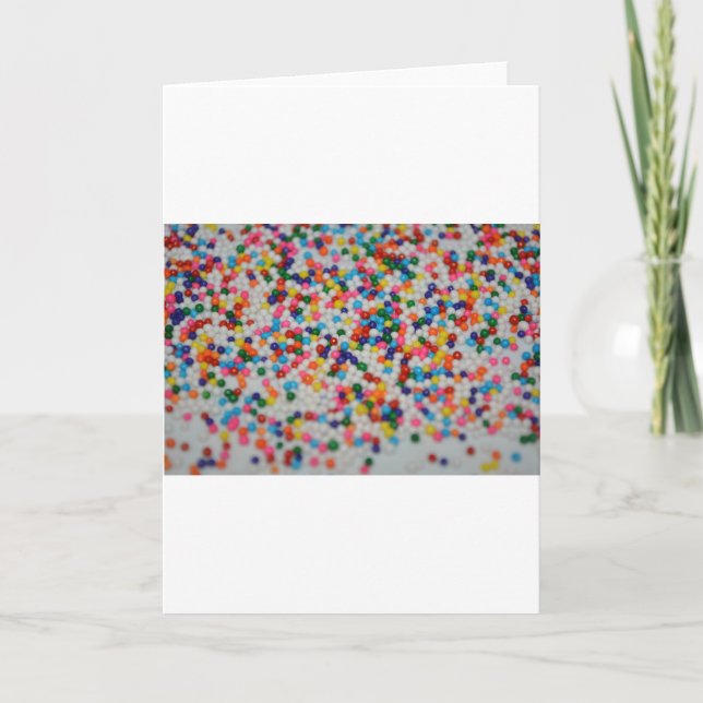 Sweets Dessert Rainbow Pattern Cake Cupcake Art Card (Front)