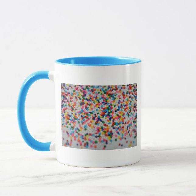 Sweets Dessert Rainbow Pattern Cake Cupcake Art Mug (Left)
