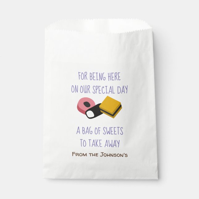 Sweets Favour Bags (Front)