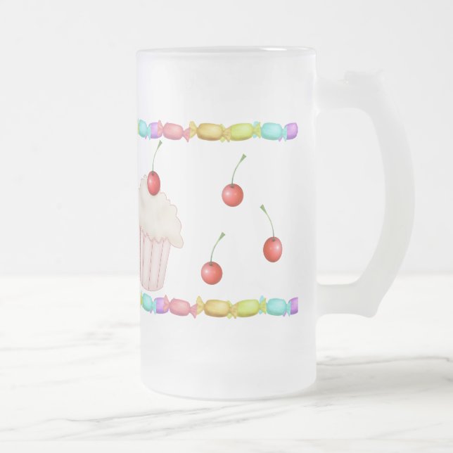 Sweets Frosted Glass Beer Mug (Right)