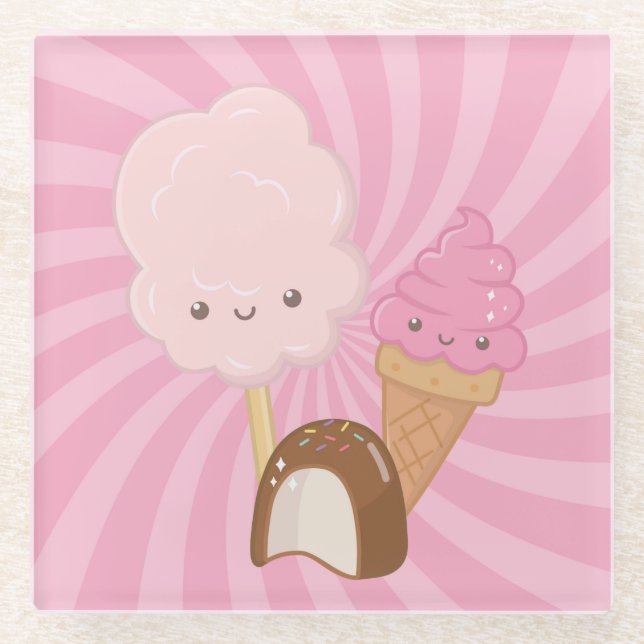 Sweets Glass Coaster (Front)