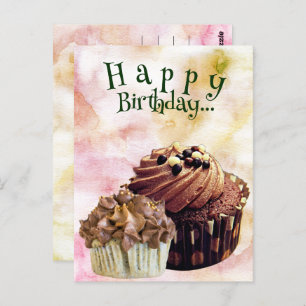 Sweets Happy Birthday Cupcakes  Postcard