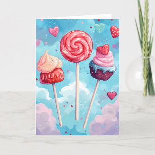 Sweets Lollipops Sweetest Day Holiday Card