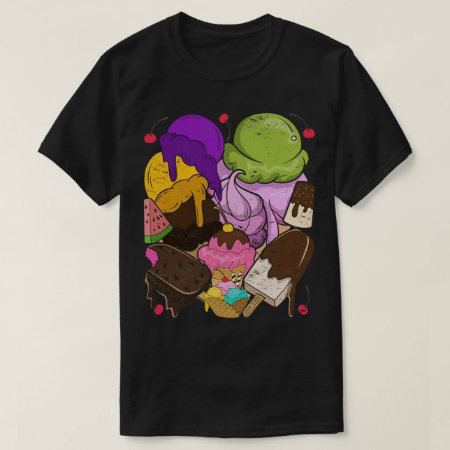 Sweets Lover Dessert Foodie Summer Ice Cream T-Shirt (Design Front)
