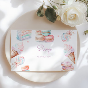 Sweets pastel rsvp enclosure card