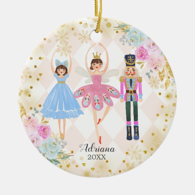 Sweets Personalised Nutcracker ornament Girl (Front)