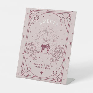 Sweets Pink Baby Shower Pedestal Sign