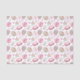 Sweets Pink Watercolor Pattern Tissue Paper