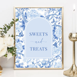 Sweets & Treats Blue White Chinoiserie Bridal Sign
