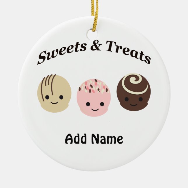 Sweets & Treats! Chocolates Ceramic Tree Decoration (Front)