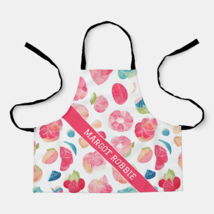 Sweets Watercolor Colourful Personalised Pattern Apron