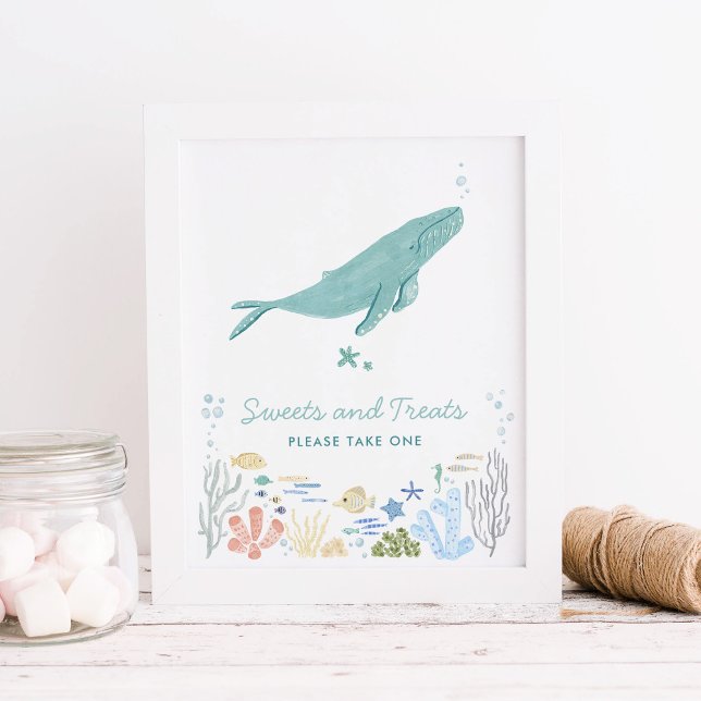 Sweets Whale Under The Sea Baby Shower  Poster (Creator Uploaded)