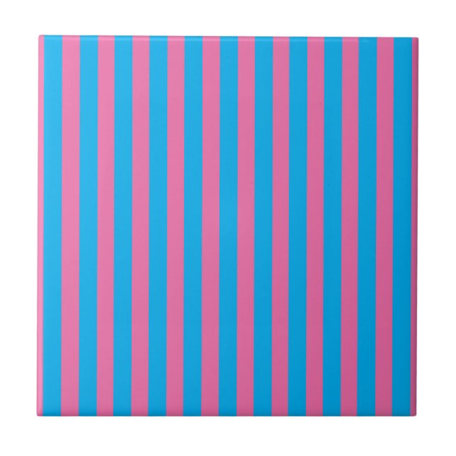 Sweetshop Candy Shop Stripe Cute Retro Tile (Front)