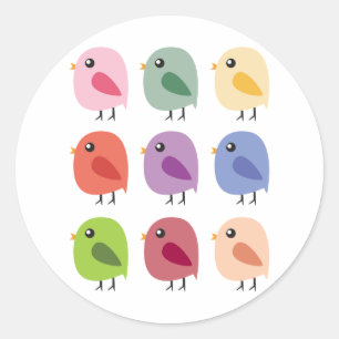SweetTweet Birds Classic Round Sticker