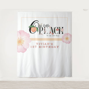 Sweety Little Peach Birthday Tapestry
