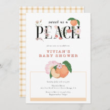 Sweety Little Peach & Floral Baby Shower