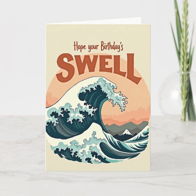 Swell Birthday Wave Card (Front)