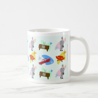 Swell Life Fun Sixties Cartoon Pattern Coffee Mug