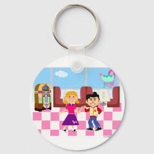 Swellsville Sock Hop Diner Key Ring
