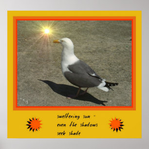 Sweltering Sun Haiku Art Print