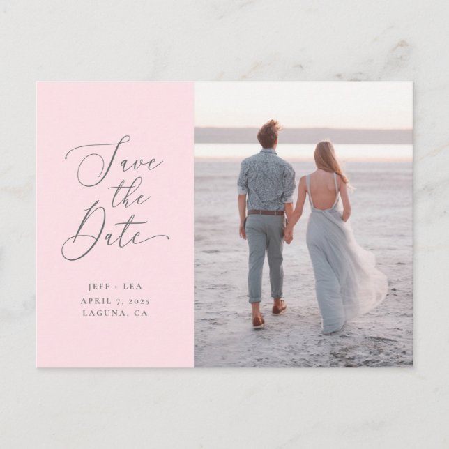 Swept Letters Postcard (Front)