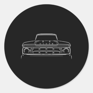Sweptline Truck Hot Rod Classic Round Sticker