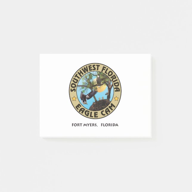 SWFL Eagle Cam Logo'ed Post It Notes (Front)