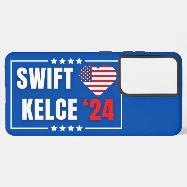 Swift Kelce 24 Heart Samsung Galaxy S21 Ultra Case (Left Side)