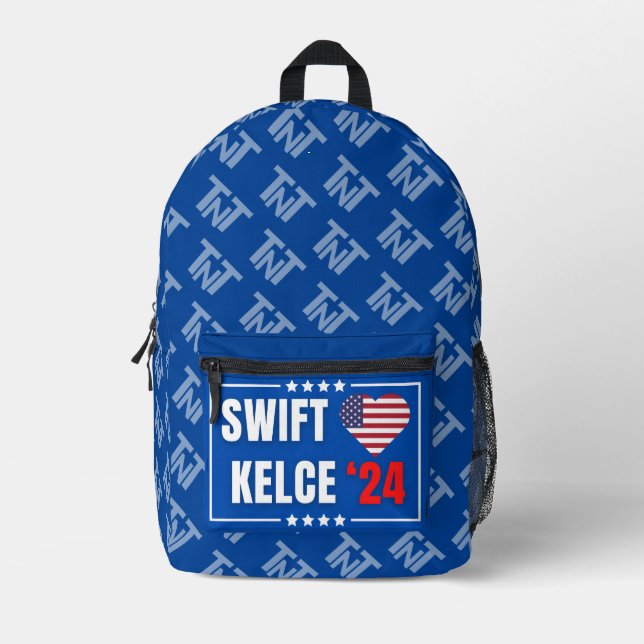Swift Kelce 24 Heart TNT Printed Backpack (Front)