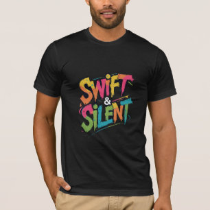 Swift & Silent Graffiti-Style T-Shirt – Bold Urban