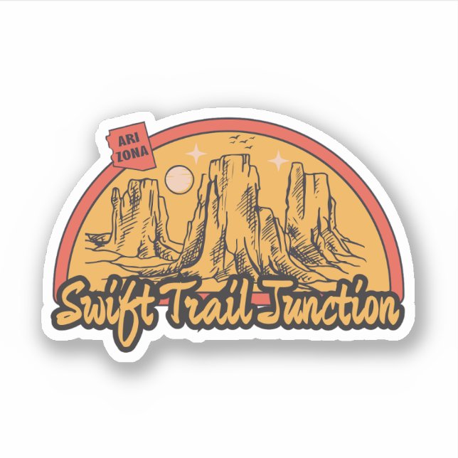 Swift Trail Junction, Arizona  Sticker (Front)