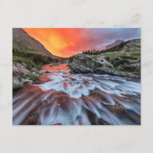 Swiftcurrent Falls Glacier National Park Montana Postcard