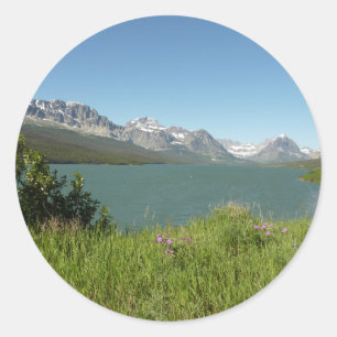 Swiftcurrent Lake at Glacier National Park Classic Round Sticker