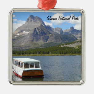 Swiftcurrent Lake - Glacier National Park Metal Tree Decoration
