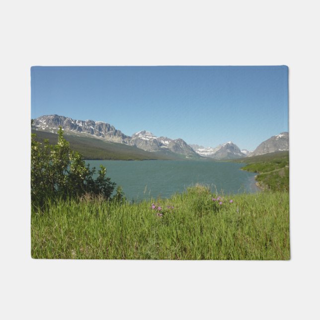 Swiftcurrent Lake View at Glacier National Park Doormat (Front)