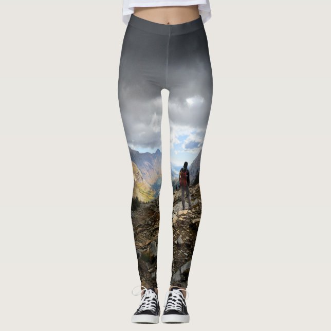 Swiftcurrent Pass - Glacier National Park Leggings (Front)