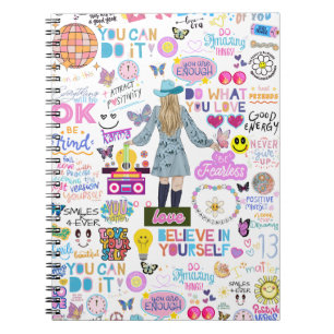 Swiftie-inspired Affirmation Spiral Notebook