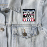 Swifties for Kamala Harris 2024 Vote Support  15 Cm Square Badge<br><div class="desc">Swifties for Kamala Harris 2024 Vote Support Harris</div>