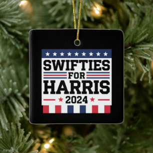 Swifties for Kamala Harris 2024 Vote Support  Ceramic Ornament