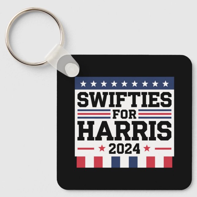 Swifties for Kamala Harris 2024 Vote Support  Key Ring (Front)
