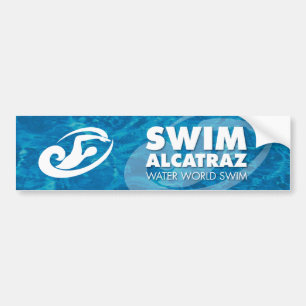 Swim alcatraz bumper sticker