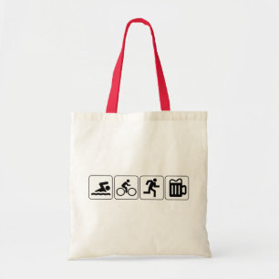 Swim Bike Run Drink Tote Bag