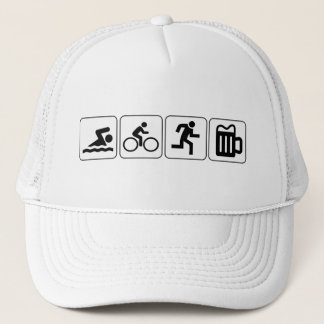 Swim Bike Run Drink Trucker Hat