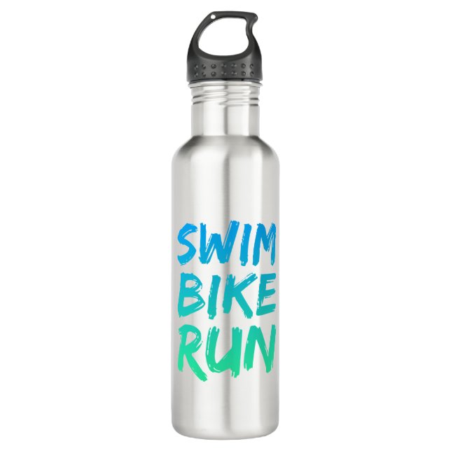 Swim Bike Run great design 710 Ml Water Bottle (Front)
